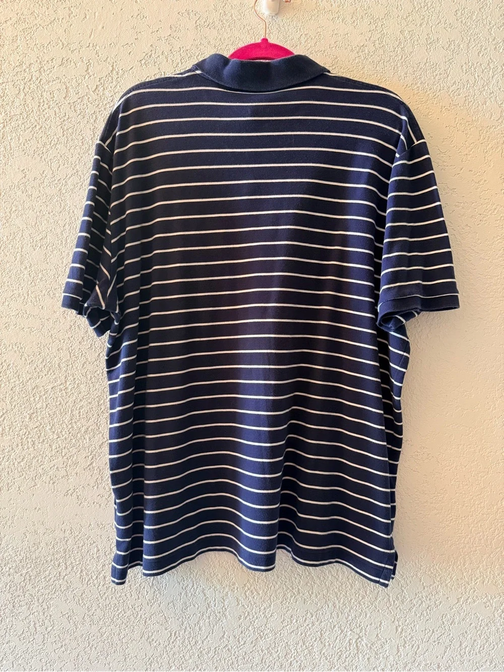 POLO RALPH LAUREN Men’s Short Sleeve Blue White Striped Classic Fit Polo Size XL